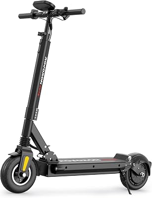 ROVORON Cute Electric Scooter, 350W Motor, 15.5MPH Max Speed, 19 Miles Range, 8-inch Tires, Quick Folding, LED Display, 36V 7.8AH Battery, Drum Brake  EABS Anti-Lock Braking, Ideal for Commuting