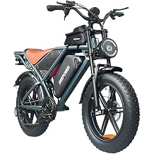 Electric Bicycle for Adults, 1500W Peak Motor 32MPH SingleDouble Battery 48V13AH60AH, 20x4.0 Fat Tires Moped-Style Ebike, 120KM Range, Electric Dirt Bike,Ebike