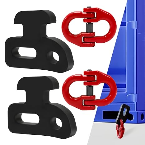 Container Chain Bridle Hooks,2-Pack with Butterfly Clamps Steel for Loading