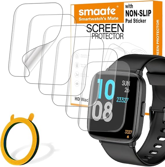 Soft Screen Protector for ID205L ID205S ID205U ID205 Veryfitpro smartwatch Compatible with 1.3 Fitpolo HAFURY ID205L, Overfly LIVIKEY EW1 1.3, TPU, 6 pieces