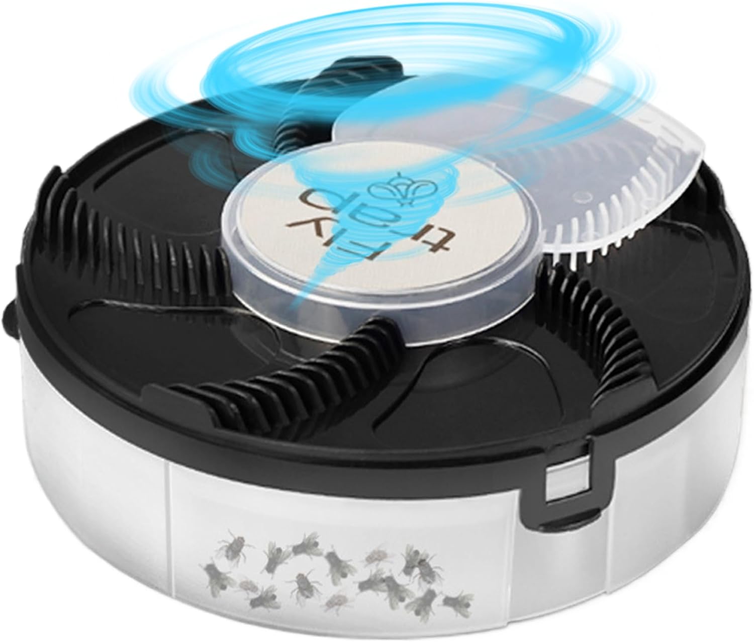 Electric Fly Trap Automatic Fly Catcher USB Rechargeable Powerful Catcher Indoor Safe Detachable Trap Silent Rotating For Bedroom Kitchen Farm, Décoration de jardin