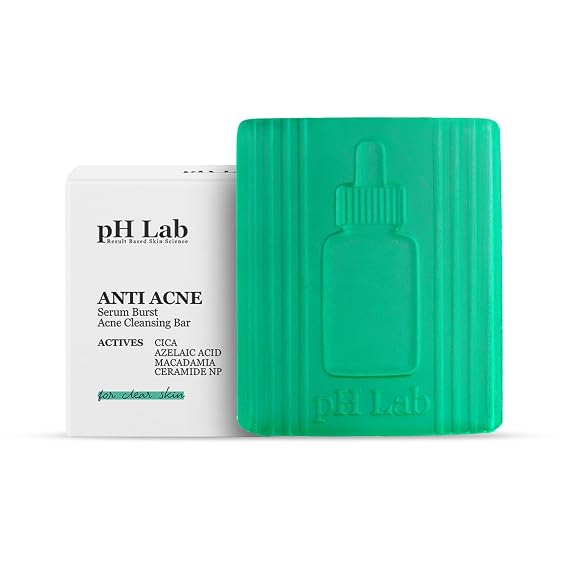 Acne Cleansing Bar, Body Exfoliating Bar Soap for Face, Chest and Back, Pimple and Bacne Treatment Bar Soap for Acne Prone Skin, 1.76 Oz (1)