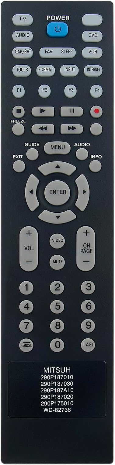 New 6in1 Replaced Remote Fit for Mitsubishi TV sub Remote 290P187A10