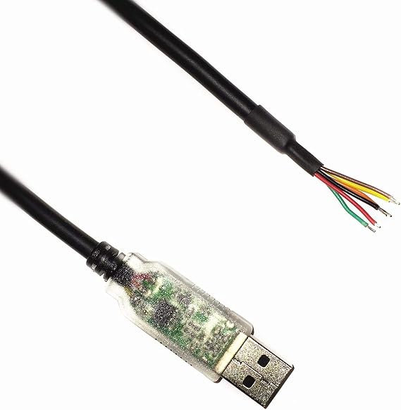 USB to RS485 Serial Converter Cable with TX/RX LEDs, Wire End, 1.5m, USB-RS485-WE Compatible, EZSync010