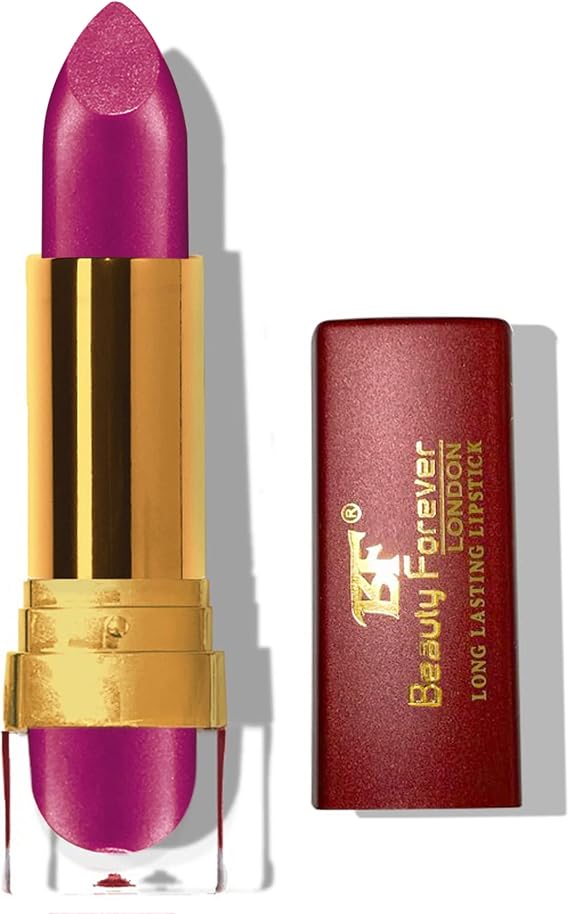 Beauty Forever Long Lasting Cream Lipstick, Glossy & Moisturising Lip Formula, Vitamin C & E Enriched, Hydrating Feature, High Impact Lip Colour, Available In 24 Shades (Shocking Pink (LL116))