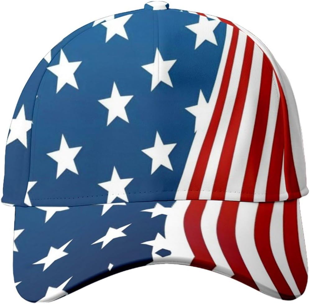 Unisex Baseball Cap American Flag Independence Day Vintage Trucker Hat Snapback Summer Usa Flag Embroidered Sun Hat for Driving Hiking