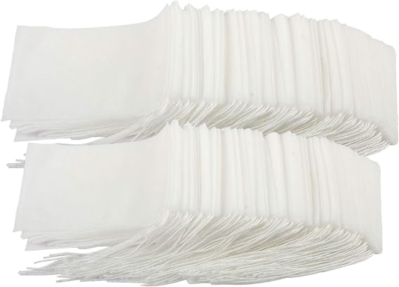 YGDZ Tea Filter Bags for Loose Tea, 200pcs Disposable Empty Loose Leaf Tea Bags (2.76 x 3.54 inch, 3.15 x 3.94 inch)