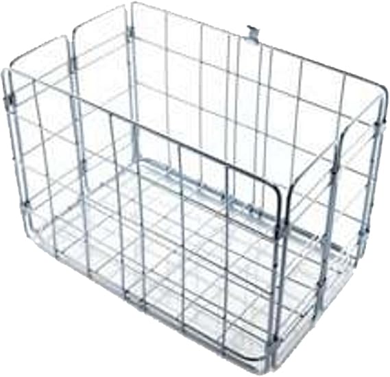 Wald 582 Folding Rear Mounted Bike Basket - Folding in Silver - 12.75 x 7.25 x 8.5