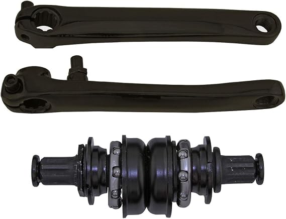 Alta Chromoly Bicycle Crank Set 175mm American Standard Bottom Bracket 8 Splines, Multiple Colors.