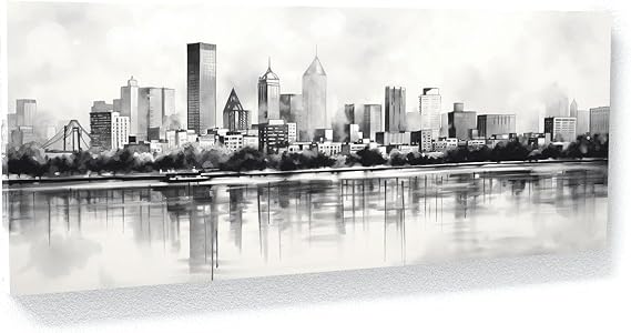 Sense Canvas Savannah City 28 Canvas Art - Home Decor Wall Art Print Poster Painting Large 40x16 / 0.75"