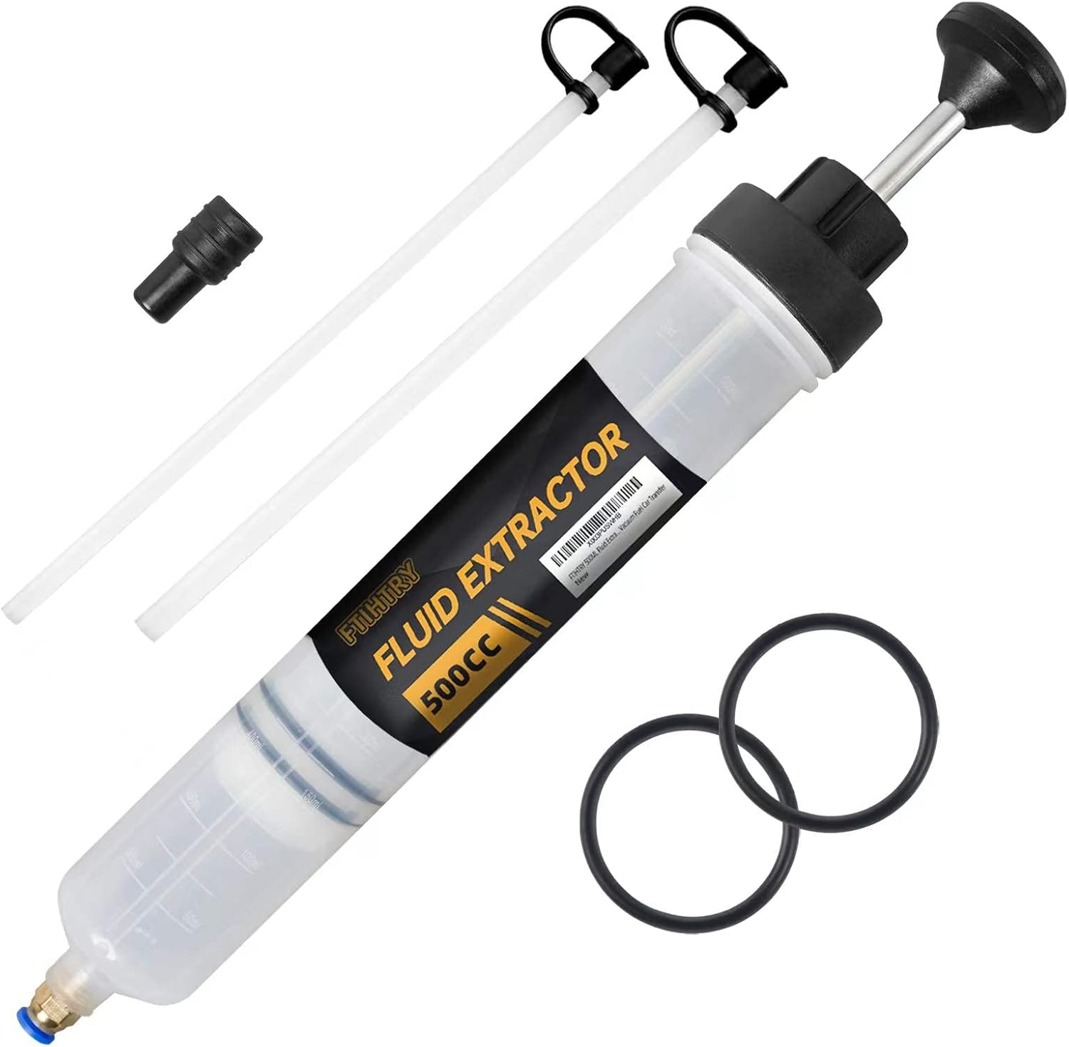 FTIHTRY 500CC Fluid Extractor Extraction & Fill Pump Liquid Syringe Pump Manual Suction Vacuum Fuel Car Transfer