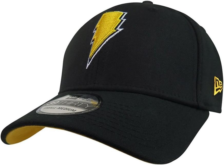Black Adam Lightning 39Thirty Fitted Hat- MediumLarge