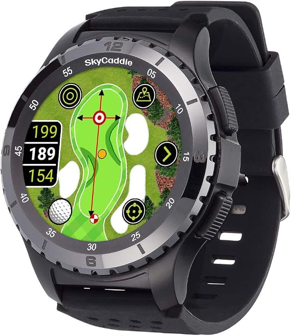 SkyCaddie LX5C Golf GPS Watch with Ceramic Bezel Black