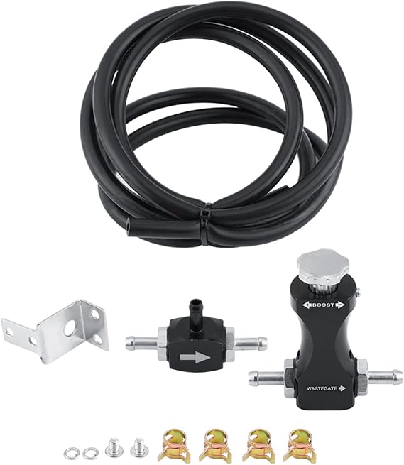 Manual Boost Controller Kit Turbo Kit Adjustable Double-Sided Turbo T Vent Valve Manual Boost Controller Kit Universal for Car