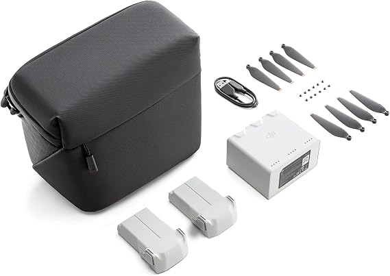 For DJI Mini 3/3 Pro/4 pro Fly More Kit - Replacement Propellers, DJI Carrying Case, 34 Minutes Flight Time, Multiple Charging Stations, Black