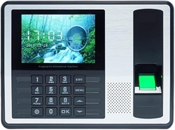 Fingerprint Time Clocks For Employees Small Business Attendance Machine PLUS4 Inch Large Screen USB Flash Drive Report Punch Card Machine for Small Businesses(A7 plus)