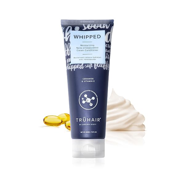 Truhair Whipped - Moisturizing Nano-Encapsulated Cream Conditioner for Women Deep Conditioner for Dry Damaged Hair with Ceramides & Vitamin E Hydrating Formula for Smooth, Manageable Hair, 7.8 oz