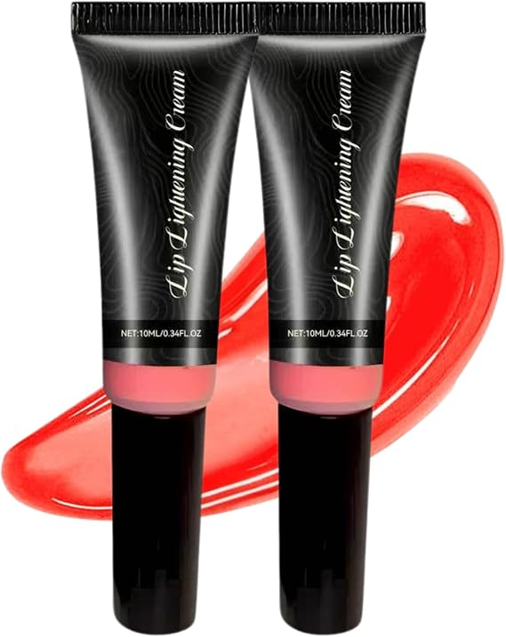 2 PCS Lip Lightening Cream for Dark Lips - Natural Brightening Lip Balm with Alpha-arbutin & Vitamin E,Long Lasting Hydrating Lip Pigmentation Corrector for Women & Men,Vegan Overnight Mask,Not Sticky