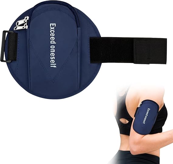 Running Armband, Oxford Cloth Running Phone Holder Light Reflecting Running Accessories with Adjustable Strap, Minimalist Phone Arm Band for Running, Camping, Hiking (blue)
