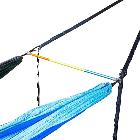 ENO Fuse Tandem Hammock System Colour Retro Tri Lightwieght Fuse Spreader Bars, Two Hammocks Side by Side Dac Grren Anodised Aluminium Alloy Eliminates Enviro Damage Weight 277 g