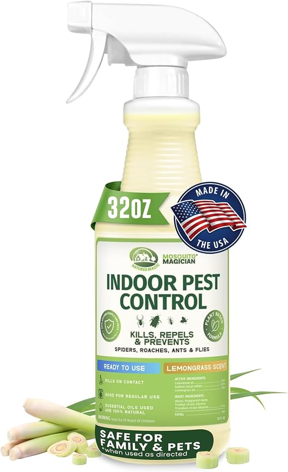 Mosquito Magician Indoor Pest Spray (32 OZ) - Lemongrass