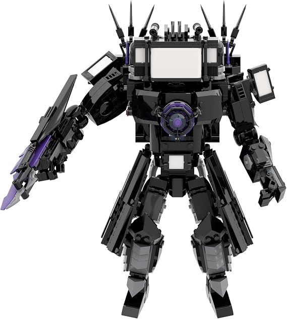 Skibidi Toilet Giant Upgrade Titan TV Man, Titan Speaker Man, Titan Camera Man Building Blocks - Skibidi Toilet Toy, 2024, Toy, Figure, Birthday Present for Boys and Girls, Building Block, Educational
