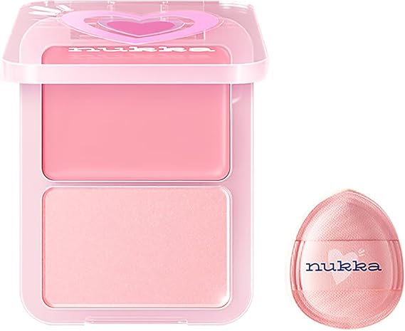 NURRA Cream Cheek, Ruddy, Natural, Puffed, Bi-Color, Pom Pom, Highlight, Transparent, Water Light Teak, High Color, Chinese Cosmetics, Popular Gift 01