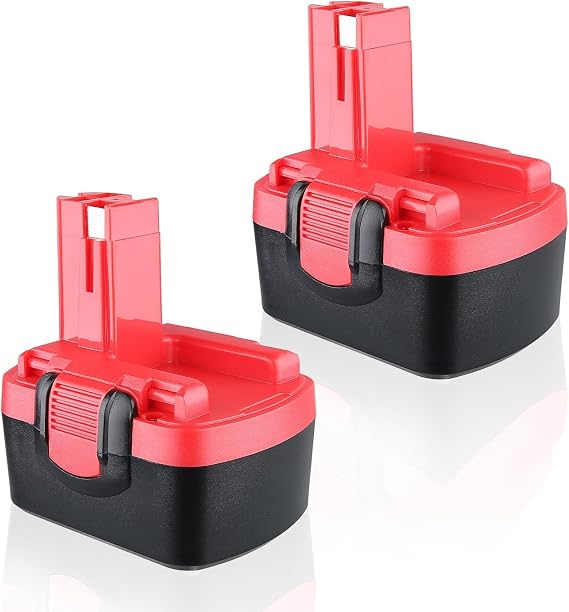 14.4V 4800mAh NiMH BAT140 Battery, Compatible with Bosch 14.4V Battery, Suitable for 14.4V Cordless Power Tools BAT038 BAT040 BAT041 2607335694 2607335264 2607335465 2607335711 (2 Packs)