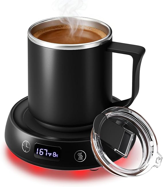 Coffee Mug Warmer for Desk, Cup Warmer with 1-9H Timer, Candle Warmer Plate