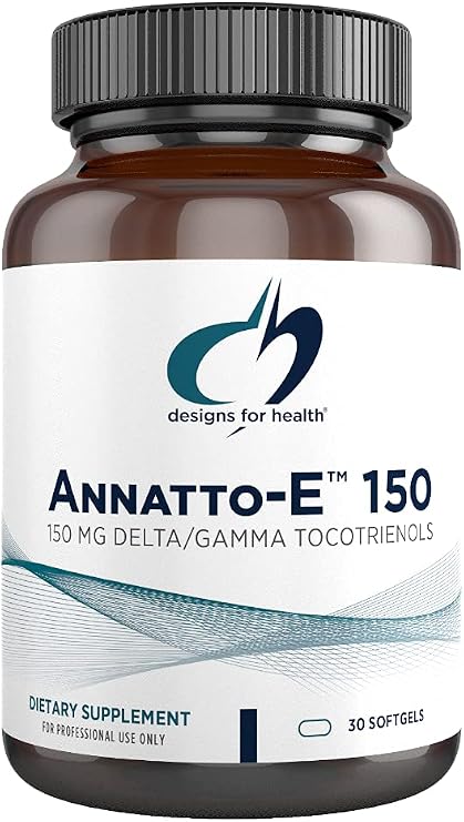 Designs for Health Annatto-E 150mg Tocotrienols - DeltaGold Vitamin E Complex Supplement with Delta + Gamma Tocotrienols - Cardiovascular, Healthy Aging + Antioxidant Support - Non-GMO (30 Softgels)