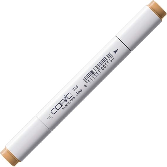 Copic Classic, Dual-Tip Alcohol Marker, E55-Copic, Light camel