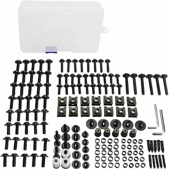 Motorcycle Bolts Kit Complete Full Fairing Bolts Kit, For Kawasaki For V-ERSYS 650 For NINJA 300 400 650 ZX6R Fairing Screws Nuts Steel 177PCS