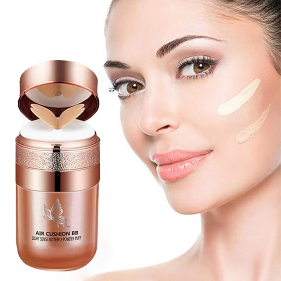 Butterfly Cushion BB Cream, Air Cushion Cream, Moisturizing Concealer Makeup Base Primer BB Liquid, Easy To Use (Assorted Color)
