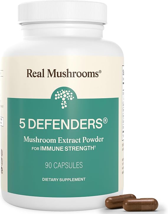 Real Mushrooms 5 Defenders Mushroom Complex, 90ct
