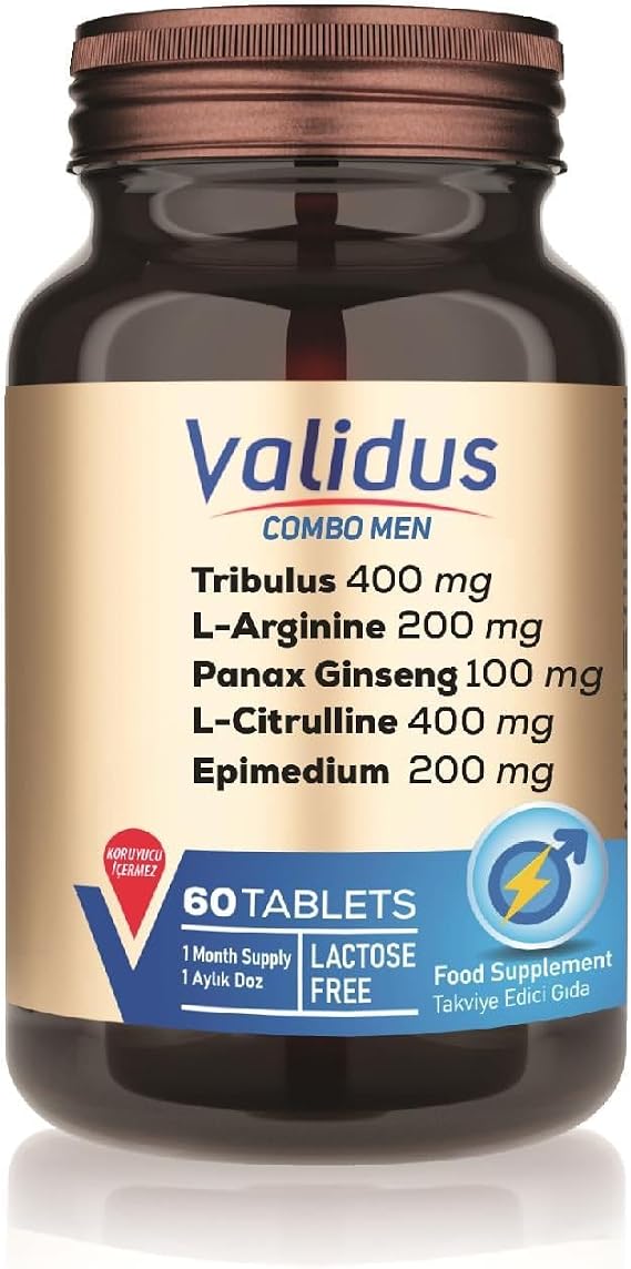 Validus Combo-Men Tribulus 400 mg + L-Arginine 200 mg + Maca 100 mg 60 Tablets