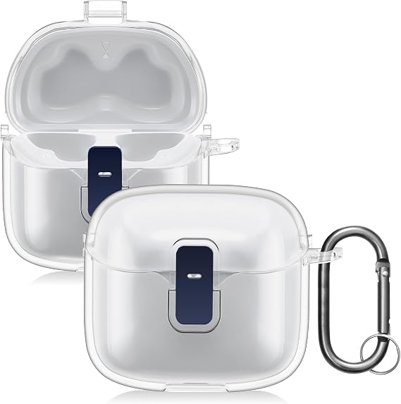 kwmobile Earphones Case Compatible with JBL Tune Flex - Protective Earbuds Case - Transparent