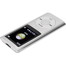 MP3 Player Stylish Multifunctional Lossless Sound Slim 1.8 Inch LCD Screen Portable MP3 Music Player (Silver)