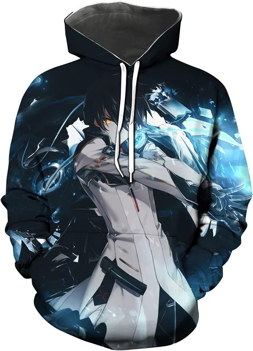 Men Women Anime Manga Solo Leveling Long Sleeve Hoodie Hooded Sweatshirt,Colour2,XL