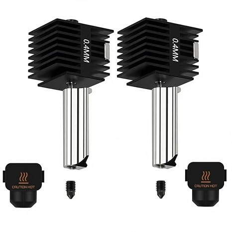 HICTOP Hotend for Bambu Lab A1 Series 3D Printers Bambu lab A1/A1 Mini Hotend with a 0.4mm Hardened Steel Nozzle and Silicone Cover (2)