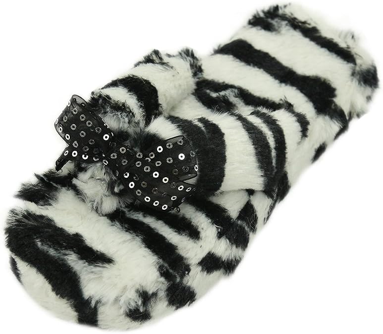 Home Slipper Women's Soft Fleece Indoor Non-Slip House Flip-Flops SPA Thong Slippers