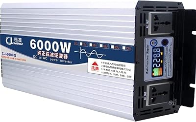 Power Inverter 6000W7000W8000W Car Inverter Dc 12V24V48V60V to Ac 110V220V Color Screen Display Power Converter with Triple Ac Outlets for TravelCamping 6000W-24Vto110V 8000W-48Vto2206000w,48V