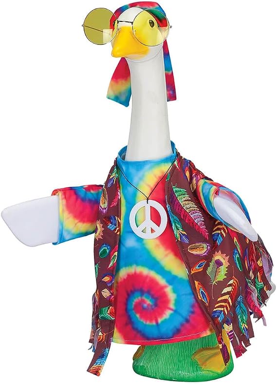Gaggleville Hippie Goose Outfit, Fits Large 23" H Statue, by Fox Valley