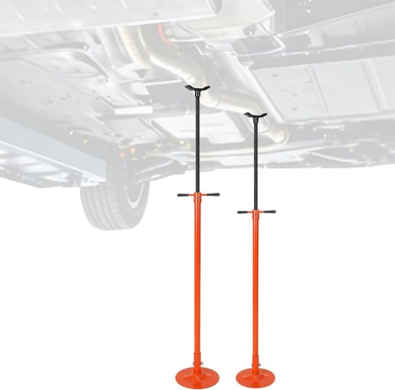 2 Pack Underhoist Support Stand 3/4 Ton, 1653 LBS 52"-76" Screw Jack Stand