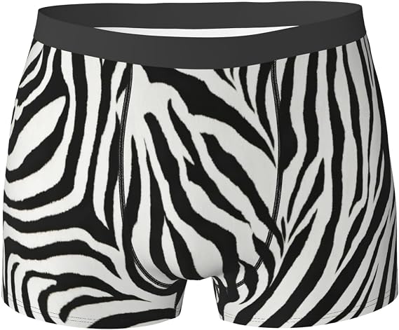 Zebra Print Print Men Boxer Briefs Underwear Breathable Stretch Trunks Boxer Casual Stretch Briefs
