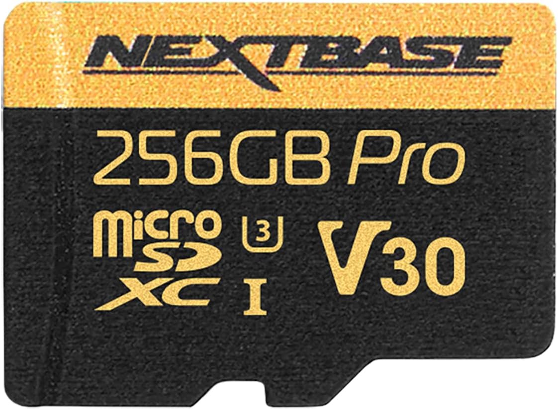 Nextbase 256GB U3 Micro SD Card - Includes Micro SD-to-SD Adapter - Ultra High Speed Memory Card Compatible with Nextbase Dash Cam 522GW and 622GW - Dash Camera Accessories