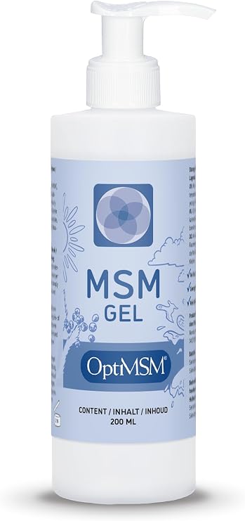 MSM Skin and Facial Gel Lotion - 200ml Pure OptiMSM Gel - OptiMSM for Skin and Topical use