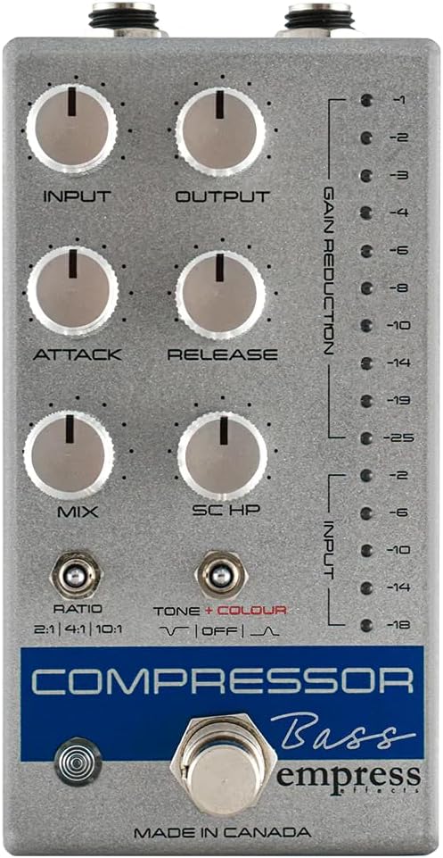 Empress Bass Compressor Effects Pedal, Silver, CPBS