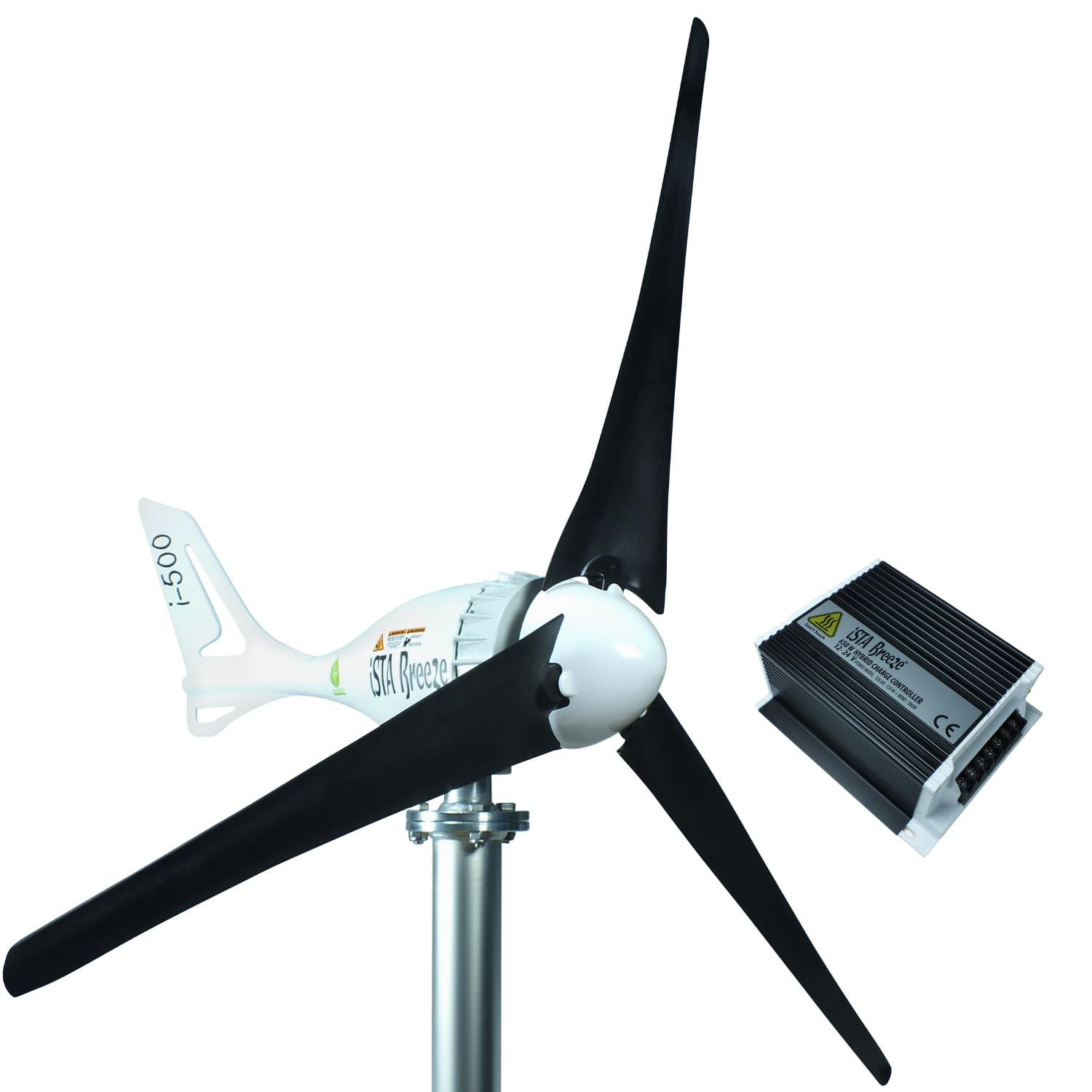 Mega Wind Generator Selection Kit with i-500-24V Controller, 500W, Power Plus, Hybrid Charging Controller