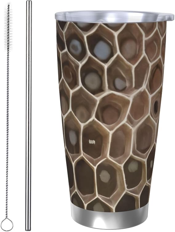 Petoskey Stone 20oz Stainless Steel Vacuum Insulated Tumbler | Double Wall Travel Mug With Spill-Proof Lid | Perfect For Hot & Cold Drinks | Office, Camping, Household & More