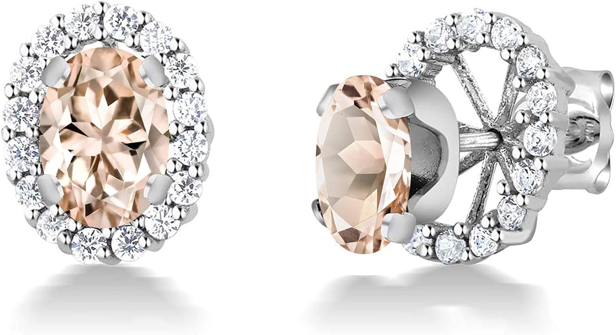 Gem Stone King Gemstone Halo Jacket Stud Earrings